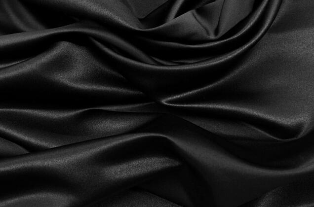 Свадебный сатин (корсетный атлас), черный, Тайвань 4
