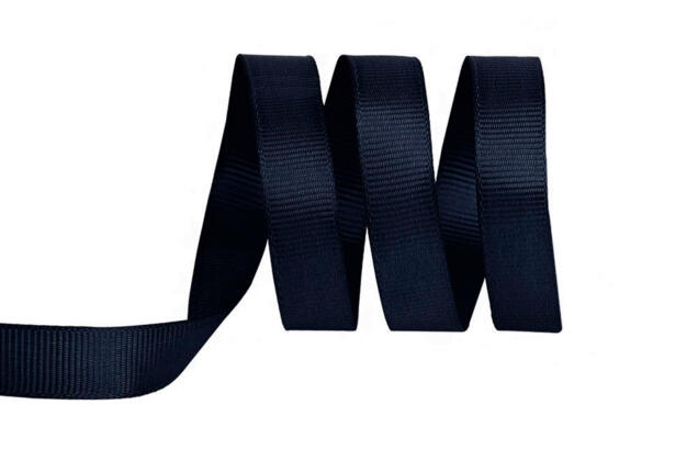 Лента репсовая MagicHobby 12 мм, черно-синяя (372)