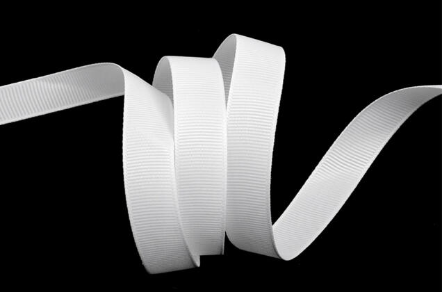 Лента репсовая Ideal 12 мм, белая (001)