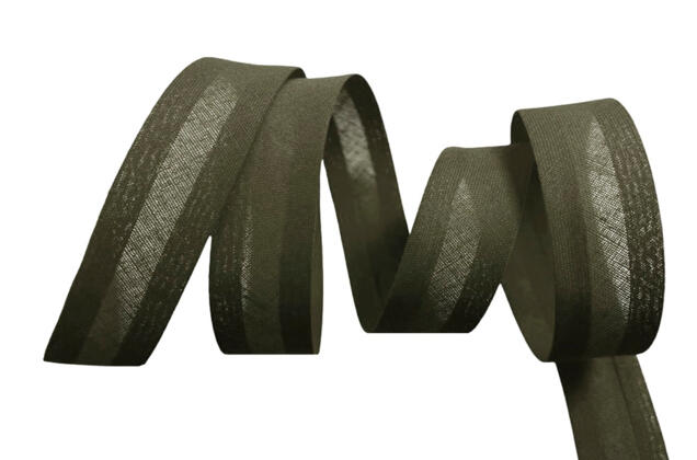 Бейка хлопковая, 20 мм, оливковая (F327)