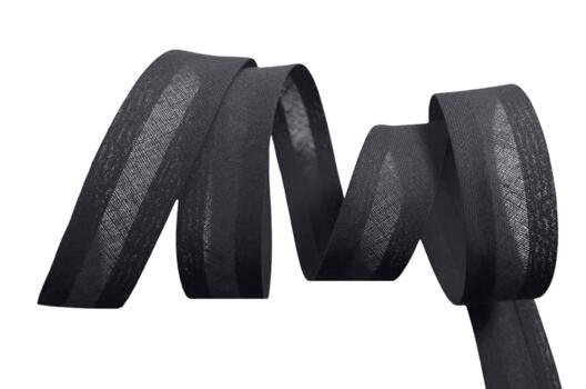 Бейка хлопковая, 20 мм, темно-серая (F312)