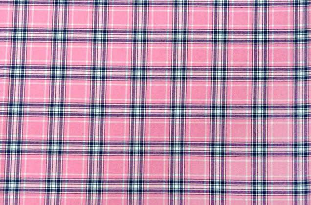 Рубашечная фланель (фуле) 100% хлопок, Клетка розовая, Турция 6