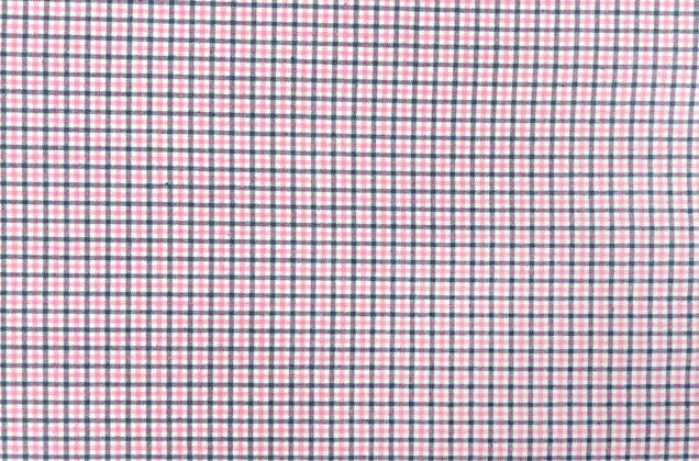 Рубашечная фланель (фуле) 100% хлопок, Клетка мелкая розовая, Турция 5
