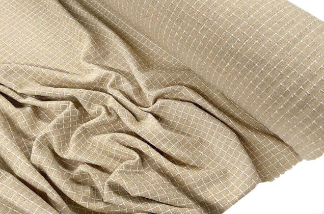 Костюмный Твид в стиле Шанель, бежевый, Турция