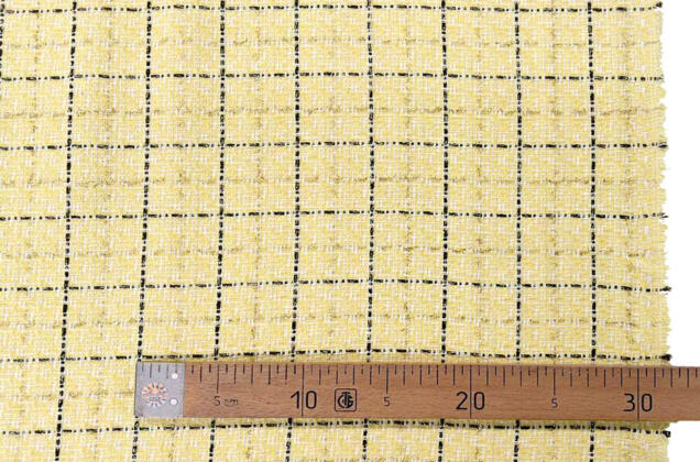 Костюмный Твид в стиле Шанель, желтый, Турция 2