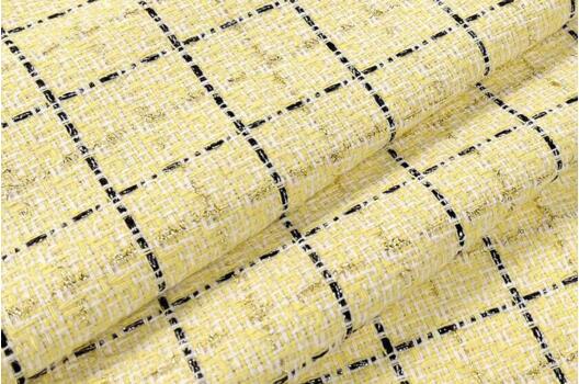 Костюмный Твид в стиле Шанель, желтый, Турция