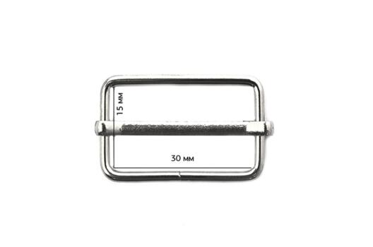 Шлевка металлическая, 30х15 мм, никель