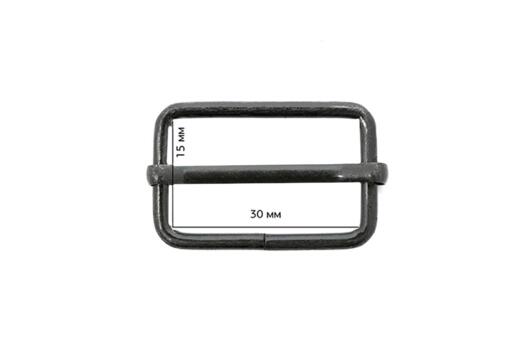 Шлевка металлическая, 30х15 мм, оксид