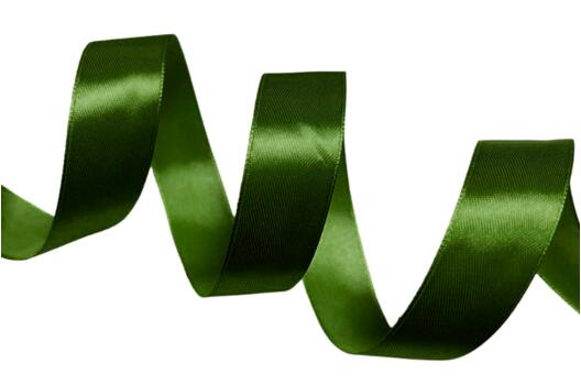 Лента атласная IDEAL, 25 мм, зеленая (S879)