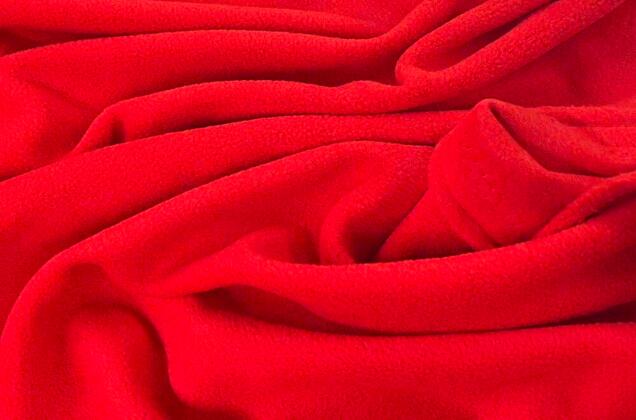 Флис двусторонний, красный (F171)