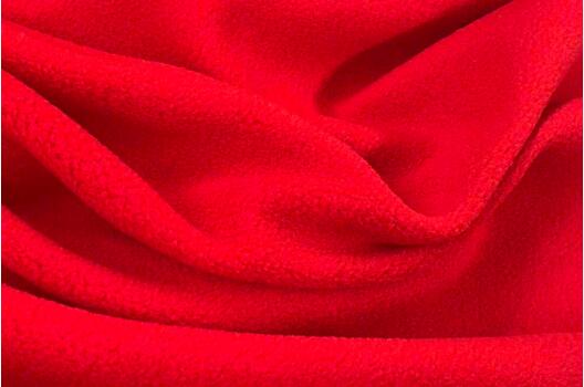 Флис двусторонний, красный (F171)