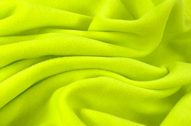 Флис двусторонний, желто-салатовый неон (F229)