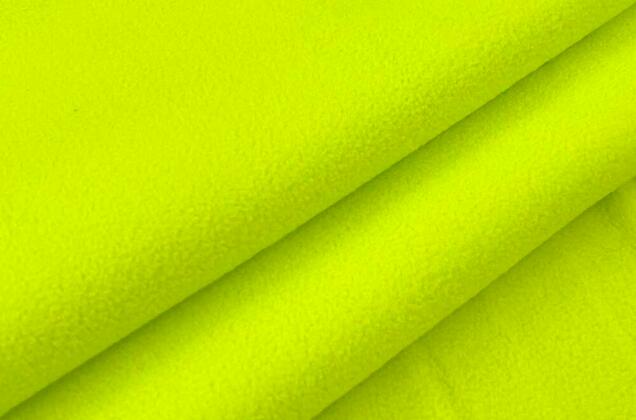 Флис двусторонний, желто-салатовый неон (F229) 1