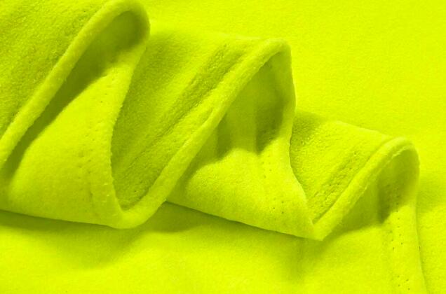 Флис двусторонний, желто-салатовый неон (F229) 2