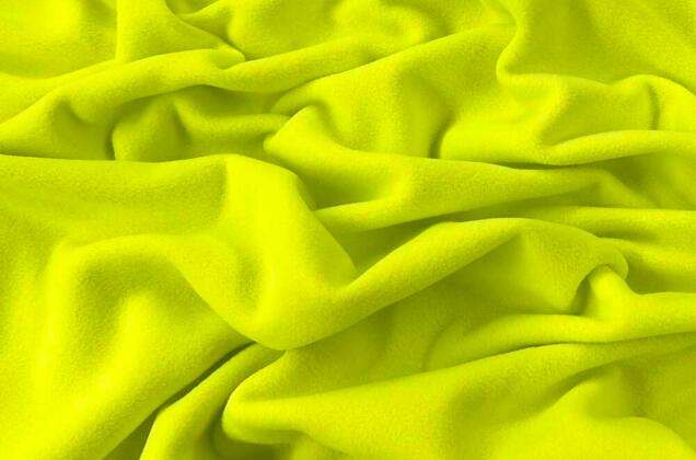 Флис двусторонний, желто-салатовый неон (F229) 3