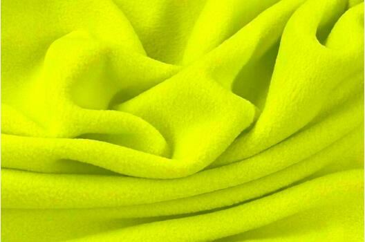 Флис двусторонний, желто-салатовый неон (F229)