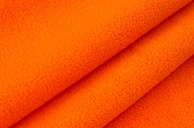 Флис двусторонний, оранжевый (F157) 1