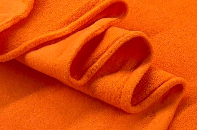 Флис двусторонний, оранжевый (F157) 3