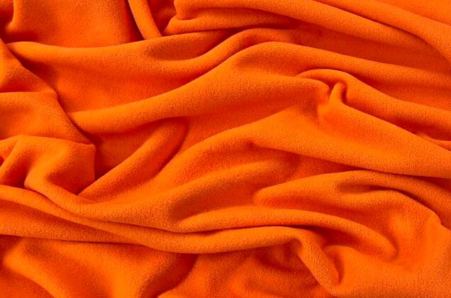 Флис двусторонний, оранжевый (F157) 4