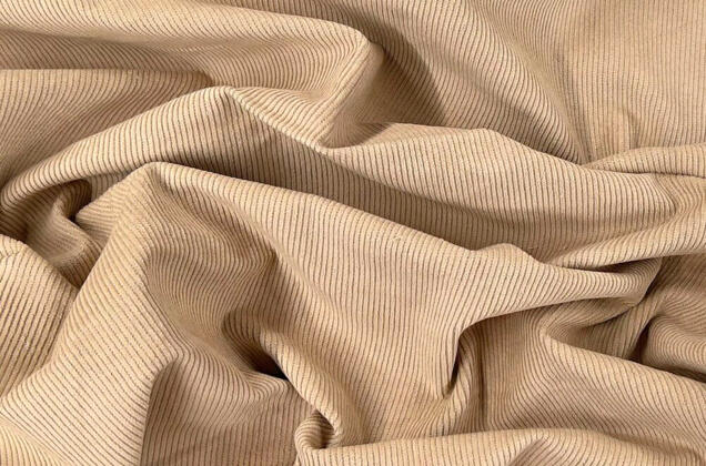 Вельвет 100% хлопок, светло-бежевый, 140 см