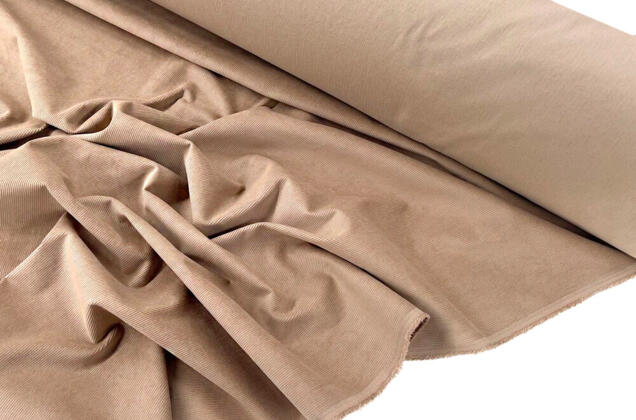 Вельвет 100% хлопок, бежевый, 140 см 4