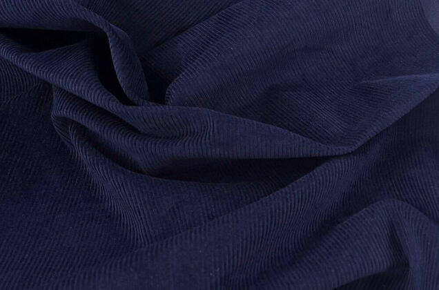 Вельвет 100% хлопок, темно-синий, 140 см 1