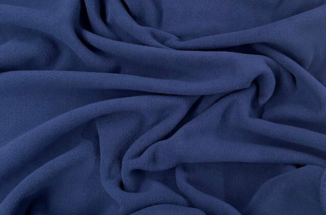 Флис двусторонний, темно-синий (F330)