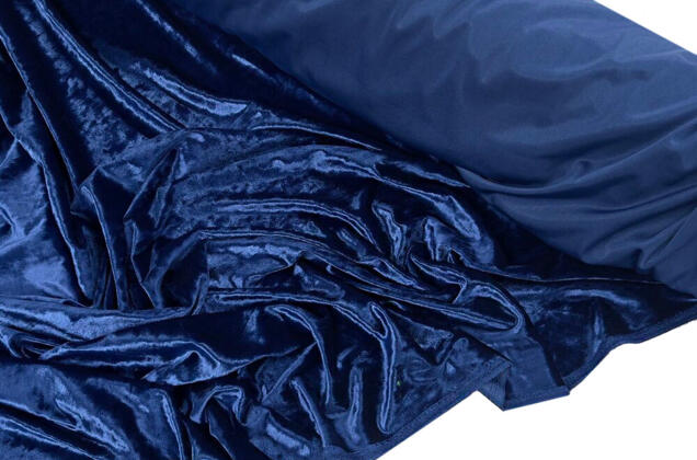 Бархат крэш (мрамор), синий