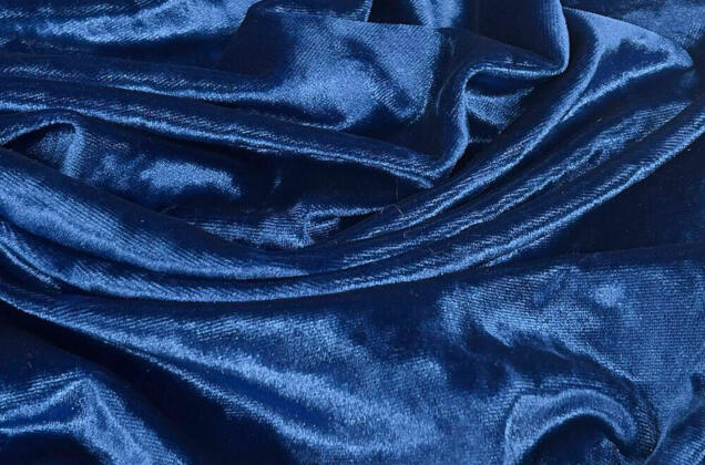 Бархат крэш (мрамор), синий 2