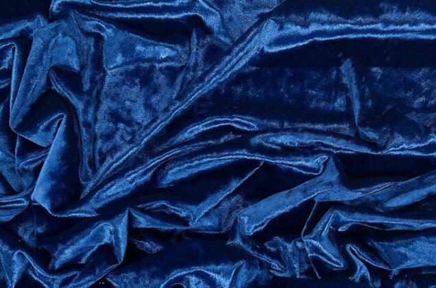 Бархат крэш (мрамор), синий 3