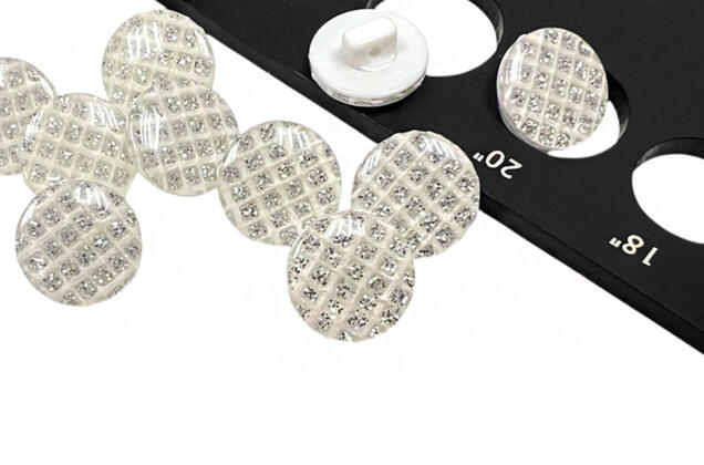 Пуговица пластик на ножке CB3320, белая, 12.5 мм