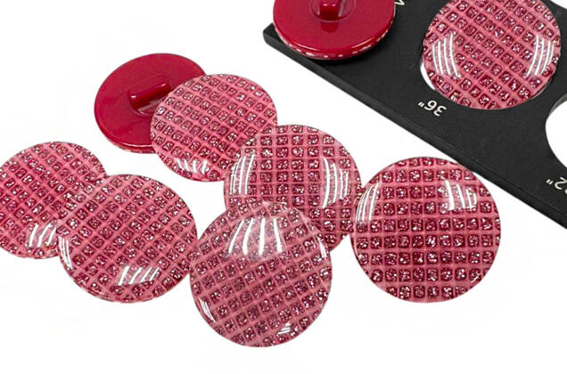 Пуговица пластик на ножке CB3320, розовая, 23 мм