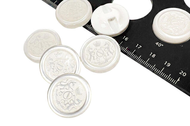 Пуговица пластиковая CNA055, туннельная, белая, 25 мм