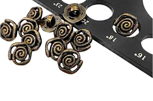 Пуговица пластиковая на ножке LA1707, бронза, 11.5 мм