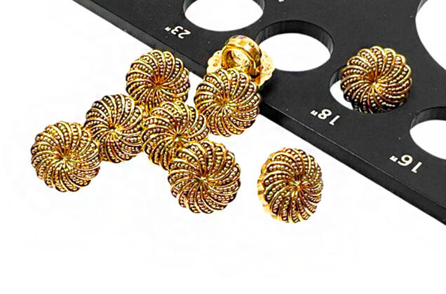 Пуговица пластиковая на ножке LA1716, состаренное золото, 11.5 мм