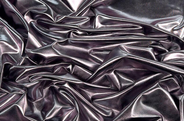 Парча стрейч, темное серебро с розовым подтоном, 170 гр 1