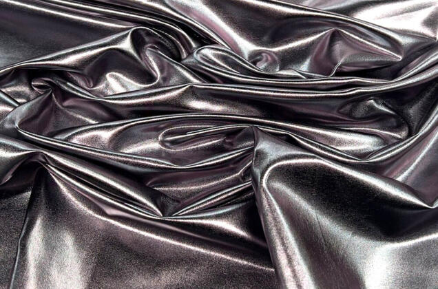 Парча стрейч, темное серебро с розовым подтоном, 170 гр 3