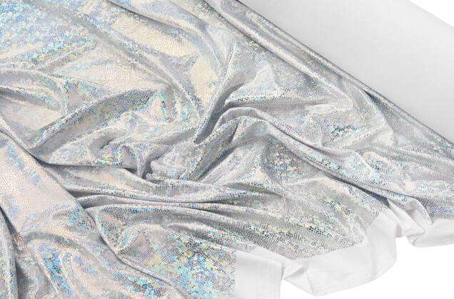 Голограмма диско на масле, белый