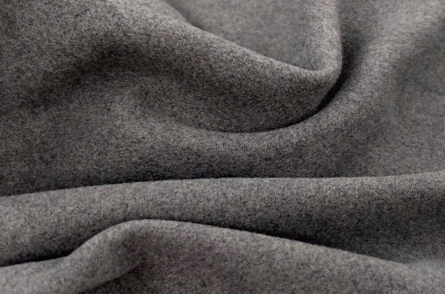 Пальтовая ткань с вискозой, меланж темно-серый