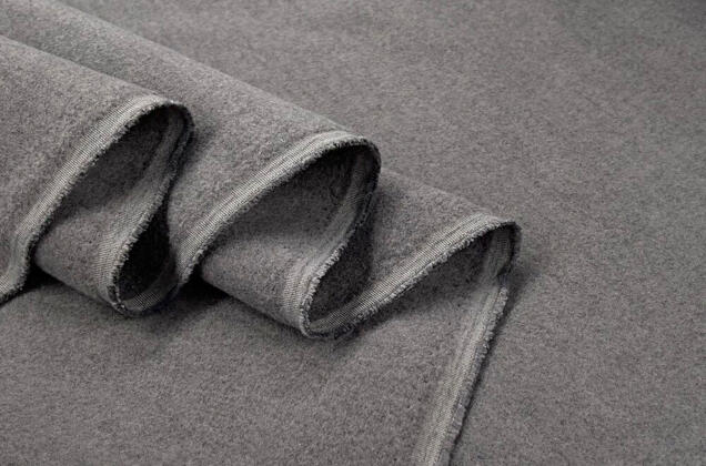 Пальтовая ткань с вискозой, меланж темно-серый 4