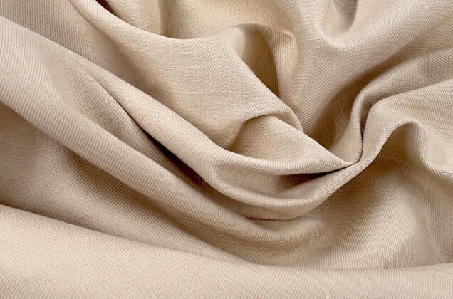 Лен костюмный с хлопком 19С308 (354), светло-бежевый 2