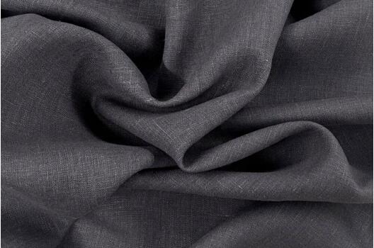 Лен костюмный плотный 09С52 (744), серый графит
