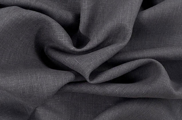 Лен костюмный плотный 09С52 (744), серый графит 2