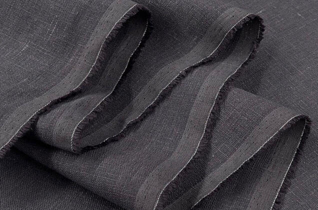 Лен костюмный плотный 09С52 (744), серый графит 3