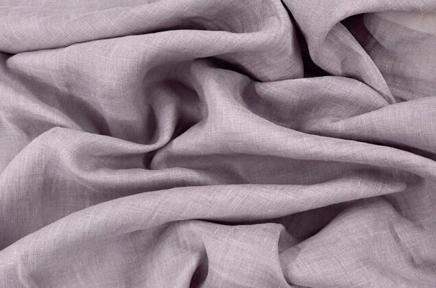 Лен сорочечный с эффектом мятости 2С64 (130), пыльно-сиреневый