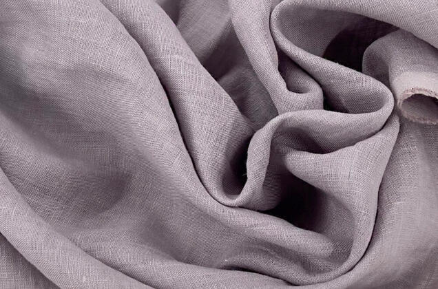 Лен сорочечный с эффектом мятости 2С64 (130), пыльно-сиреневый 2