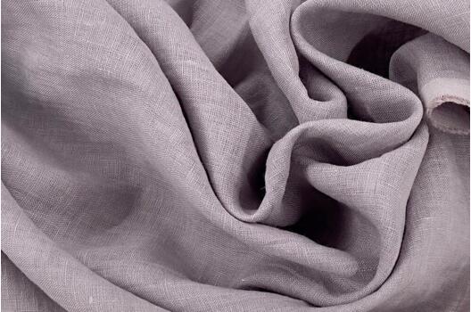 Лен сорочечный с эффектом мятости 2С64 (130), пыльно-сиреневый