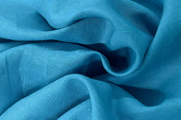 Лен костюмный 08С341 (543), ярко-голубой 2