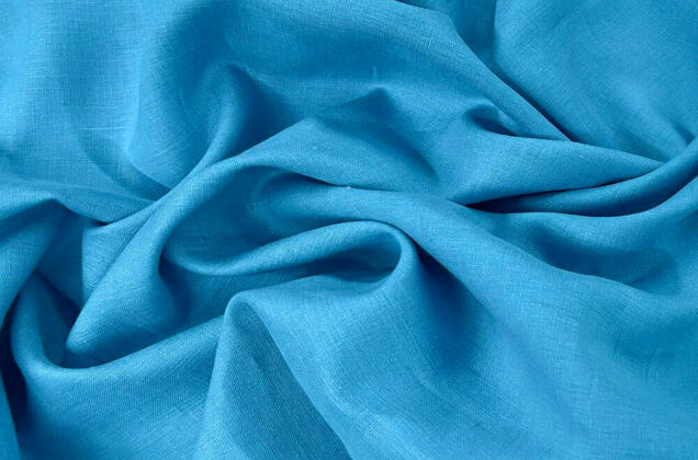 Лен костюмный 08С341 (543), ярко-голубой 2