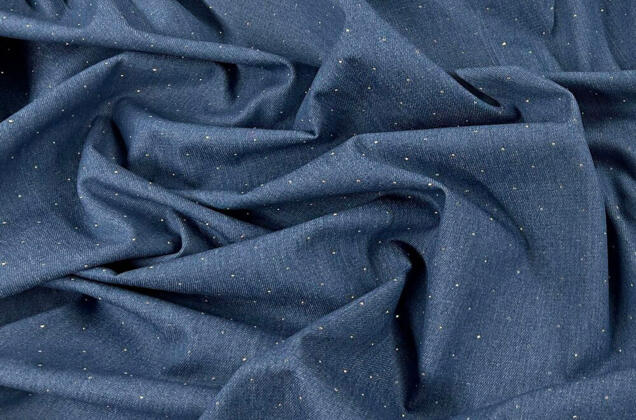 Джинс в стразы, синий меланж (С1) 3